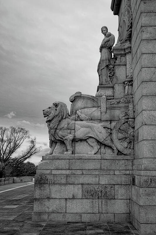 Shrine Art Print featuring the photograph Remembrance Lions by Ross Henton