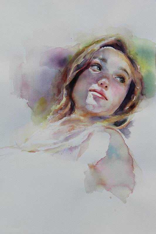 Watercolor Art Print featuring the painting Reverie by Tracy Male