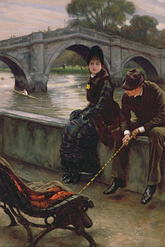 Richmond Art Print featuring the painting Richmond Bridge by James Jacques Joseph Tissot