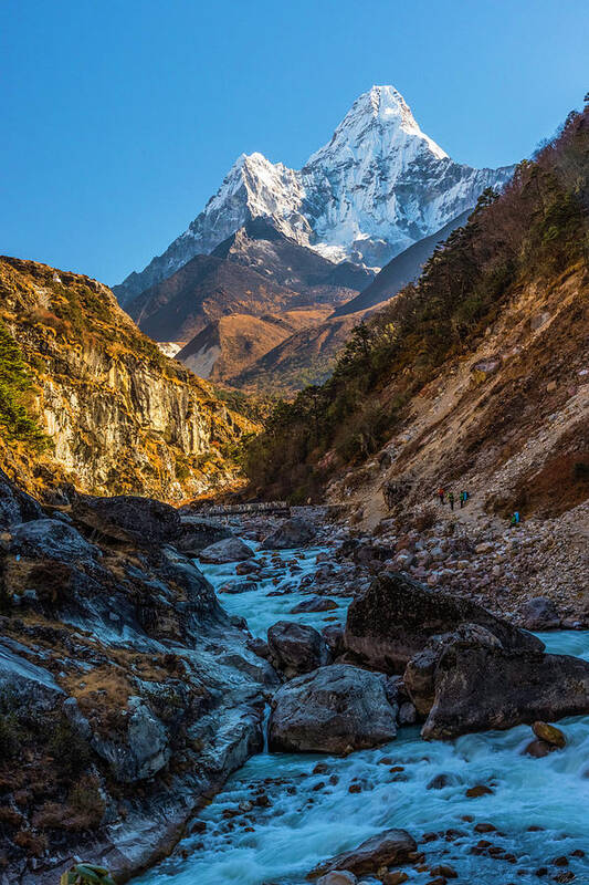 Nepal Art Print featuring the photograph River Crossing by Owen Weber