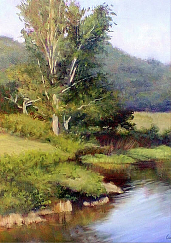 River Art Print featuring the painting River's Edge by Marie Witte