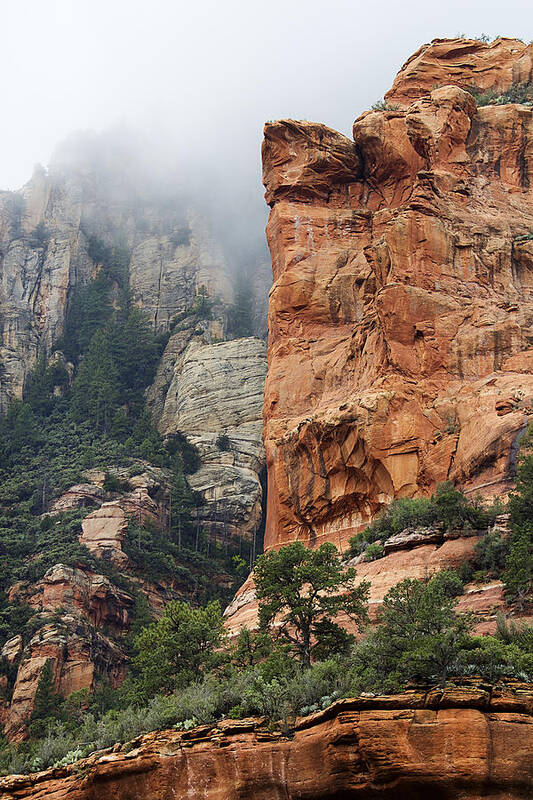 Sedona Art Print featuring the photograph Rollings Mists by Phyllis Denton