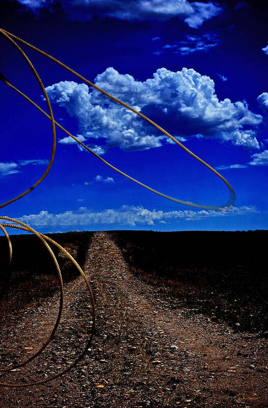 Western Art Print featuring the photograph Rope The Road Ahead by Amanda Smith