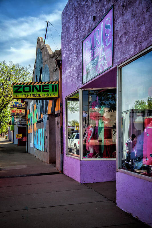 Alien Art Print featuring the photograph Roswell Sidewalk by Diana Powell