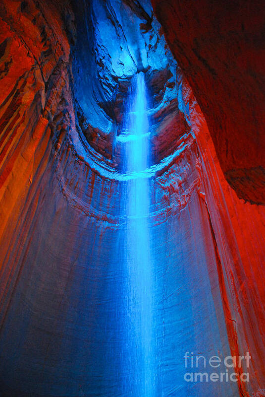 Ruby Falls Waterfall Art Print featuring the photograph Ruby Falls Waterfall 3 by Mark Dodd