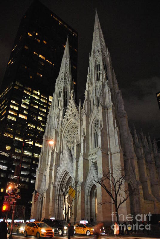 Saint Patrick's Cathedral Art Print featuring the photograph Saint Patrick's Cathedral by Jacqueline M Lewis