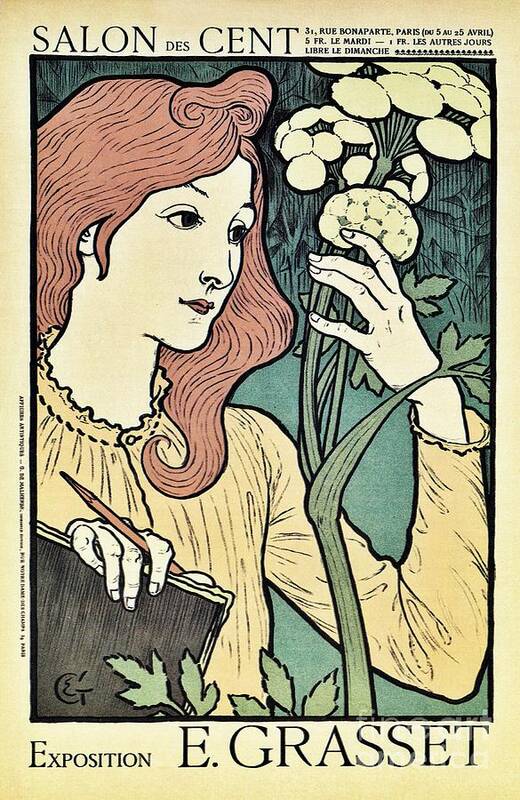  Art Print featuring the digital art Salon Des Cent 1894 Grasset by Heidi De Leeuw