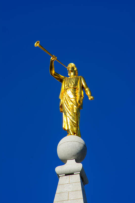 Temple Art Print featuring the photograph Salt Lake City Angel Moroni 2015 by Tikvah's Hope