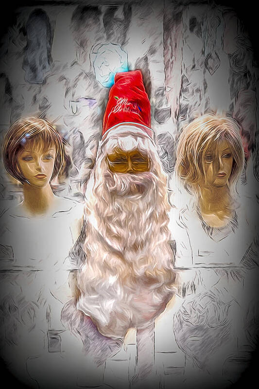 Christmas Art Print featuring the digital art Santa Baby by John Haldane