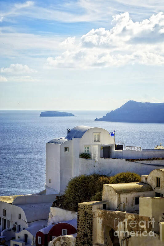 Oia Art Print featuring the photograph Scenic Oia by HD Connelly
