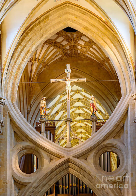 Scissor Art Print featuring the photograph Scissor Arches, Wells Cathedral by Colin Rayner