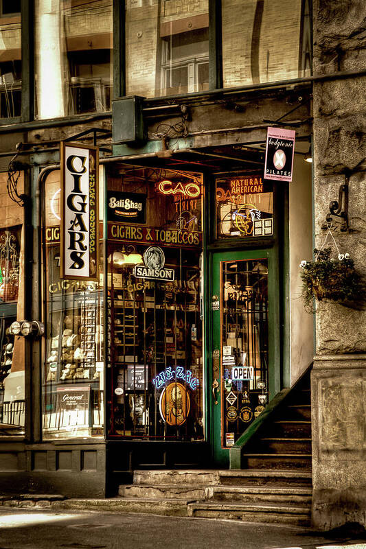 Seattle Cigar Shop Ii Art Print featuring the photograph Seattle Cigar Shop II by David Patterson