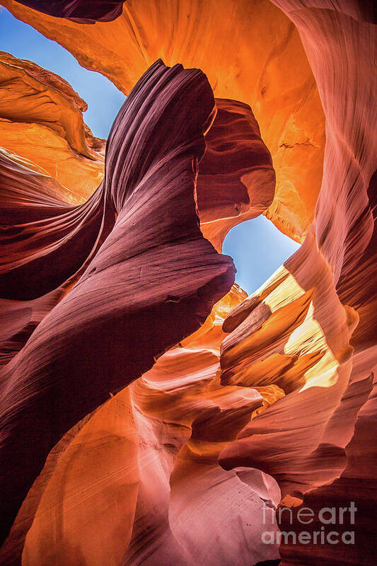 Antelope Canyon Art Print featuring the photograph Shapes by JR Photography