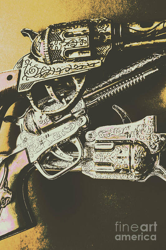 Sheriffs Art Print featuring the photograph Sheriff guns by Jorgo Photography