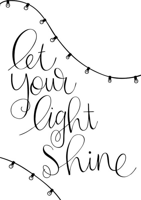 Let Your Light Shine Art Print featuring the drawing Shine by Nancy Ingersoll