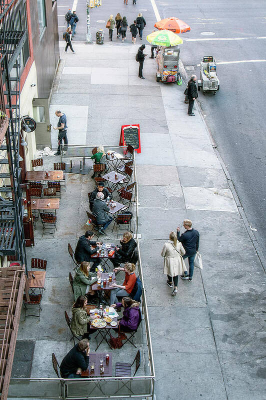 Street Art Print featuring the photograph Sidewalk Cafe by Alan Raasch