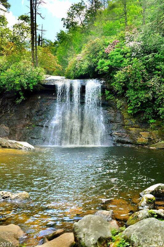 Silver Run Falls Vertical Art Print featuring the photograph Silver Run Falls Vertical by Lisa Wooten