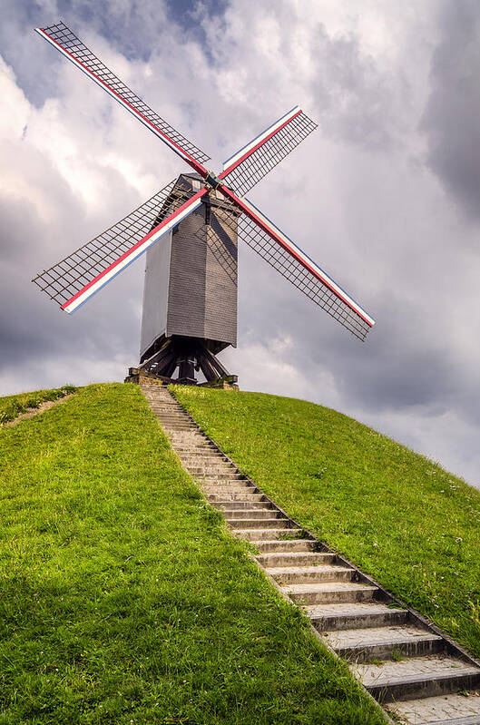 Brugge Art Print featuring the photograph Sint Janshuismolen Windmill by Pablo Lopez