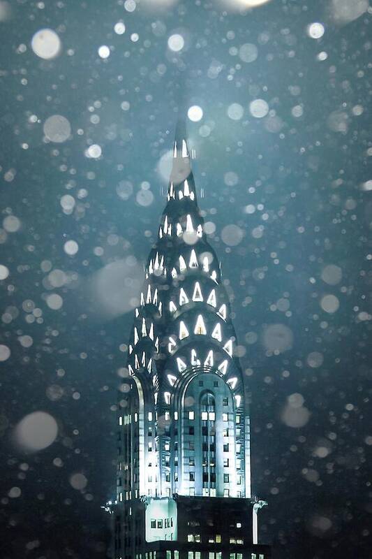 New York City Art Print featuring the photograph Snowy Spires by Az Jackson