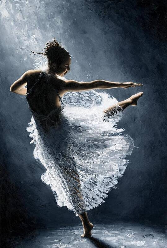 Dancer Art Print featuring the painting Solitaire by Richard Young