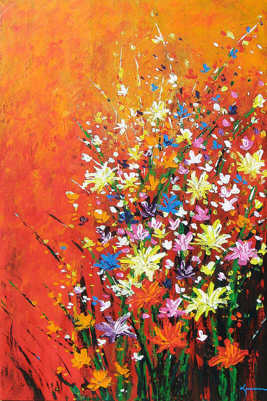 Spring Collection Art Print featuring the painting Spring Collection by Kume Bryant
