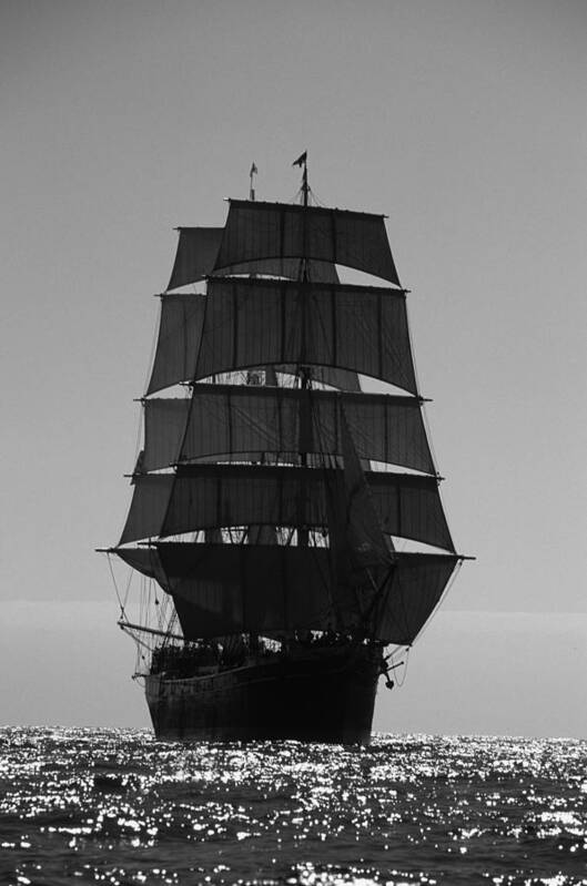 Sailing Art Print featuring the photograph Star of India Backlit by David Shuler