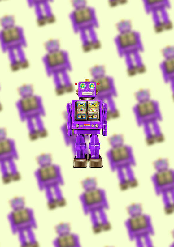 Classic Art Print featuring the photograph Star Strider Robot Purple Pattern by YoPedro