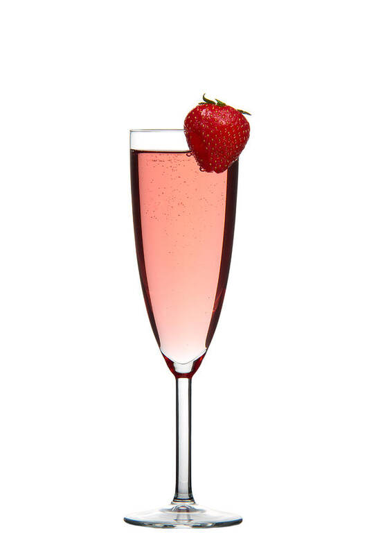 Alcohol Art Print featuring the photograph Strawberry Champagne by Gert Lavsen