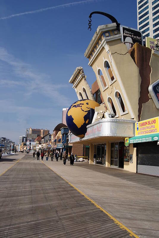 Atlantic City Art Print featuring the photograph Strolling the Atlantic City Boardwalk by Margie Avellino