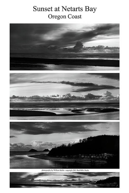 Oregon Coast Photographs Art Print featuring the photograph Sunset at Netarts Bay by William Jones