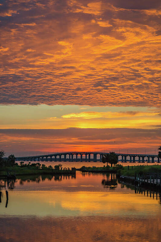 Landscape Art Print featuring the photograph Sunset Over Mallini Bayou by JASawyer Imaging