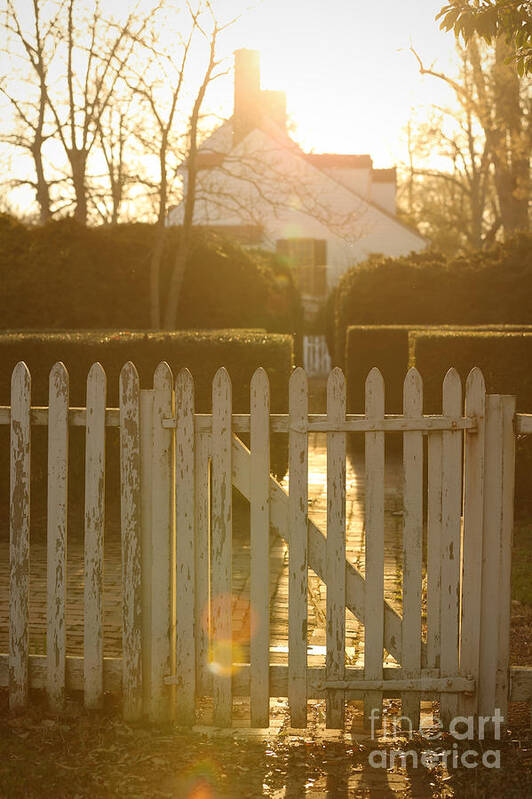 Colonial Williamsburg Art Print featuring the photograph Sunset Over Williamsburg by Rachel Morrison
