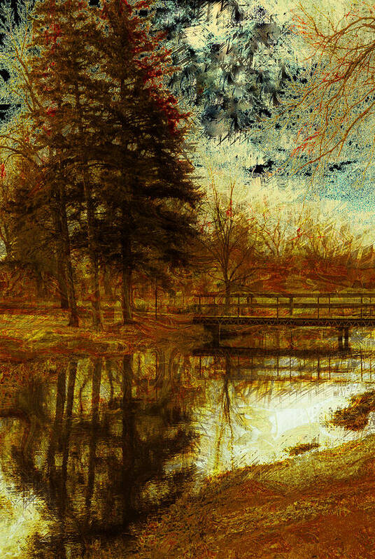 Trees Art Print featuring the photograph Sylvan Bridge by Julie Lueders 