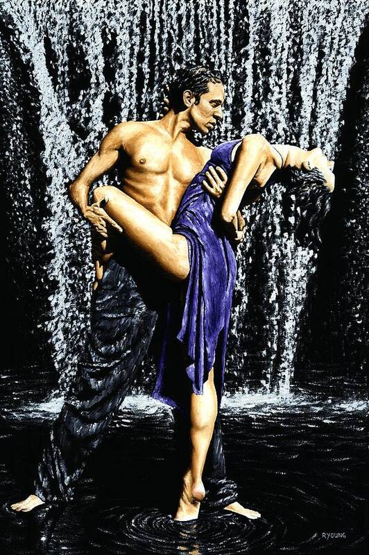 Tango Art Print featuring the painting Tango Cascade by Richard Young