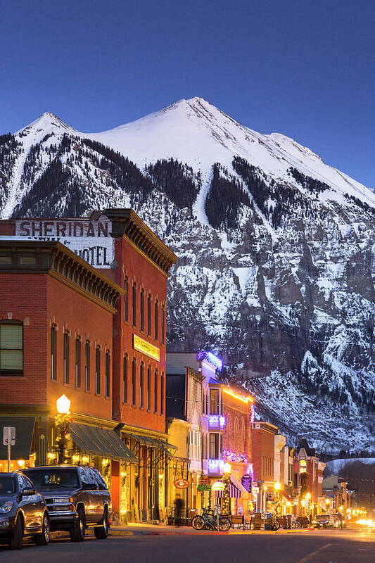 Telluride Art Print featuring the photograph Telluride Main Street 2 by Whit Richardson