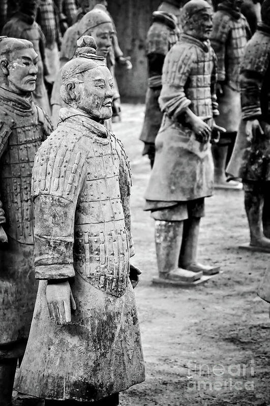 Terracotta Art Print featuring the photograph Terracotta soldiers by Delphimages Photo Creations