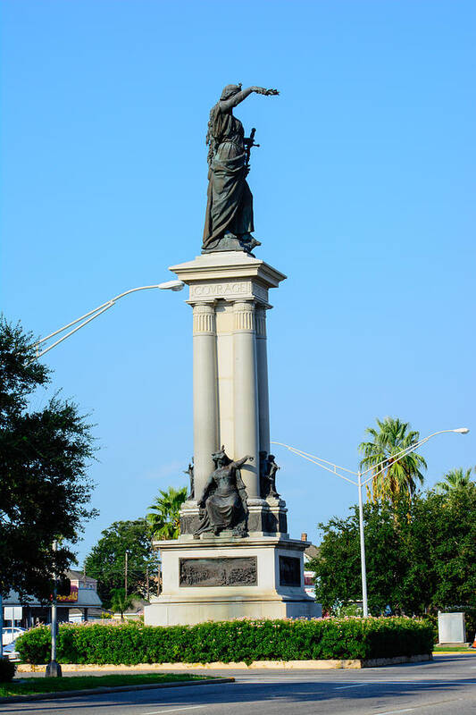 Statue Art Print featuring the photograph Texas Heroes Monument Full by Tikvah's Hope