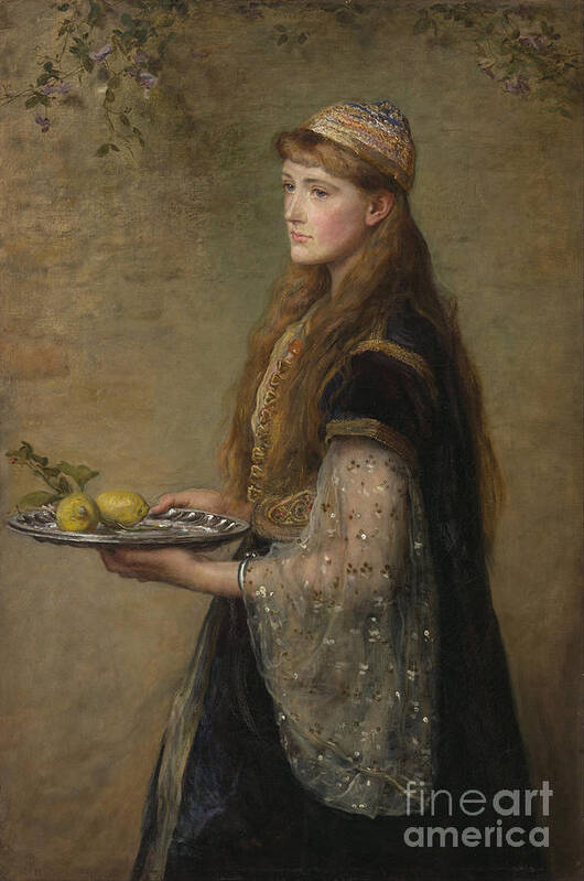 Sir John Everett Millais - The Captive (1882). Woman Art Print featuring the painting The Captive by MotionAge Designs
