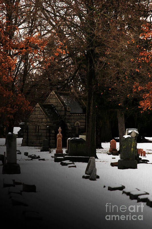 Cemetery Art Print featuring the photograph The Crossing by Linda Shafer