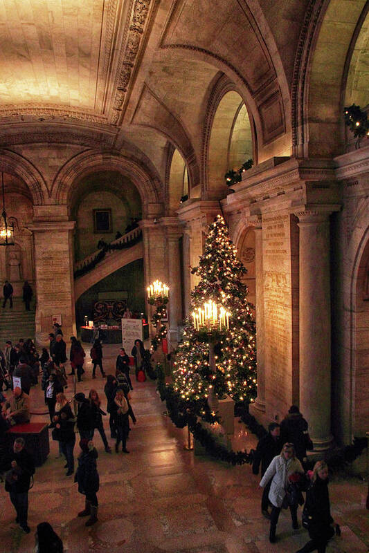 New York Public Library Art Print featuring the photograph A Golden Entrance by Jessica Jenney