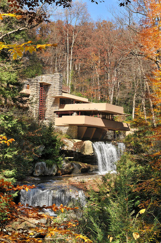 Simplicity Art Print featuring the photograph The Fallingwater by Edwin Verin