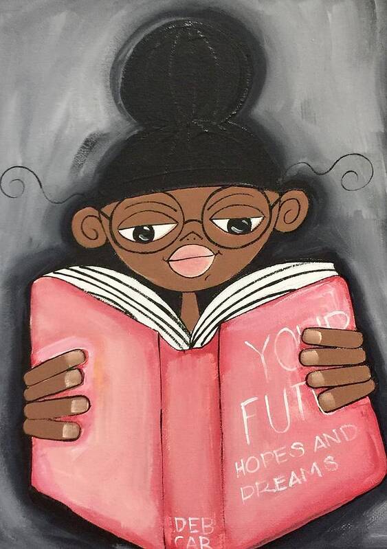 Book Art Print featuring the painting The Future girl by Deborah Carrie