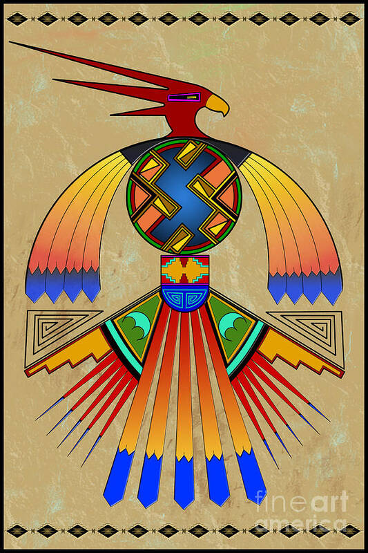 Southwest Art Print featuring the digital art The Great Bird Spirit by Tim Hightower