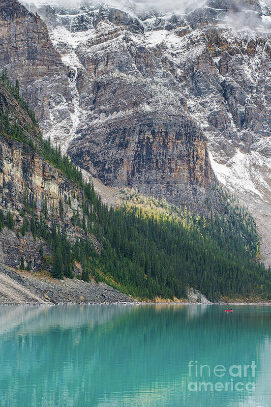 Lake Moraine Art Print featuring the photograph The Immensity of Lake Moraine Lake by Mike Reid