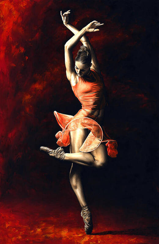 Dancer Art Print featuring the painting The Passion of Dance by Richard Young
