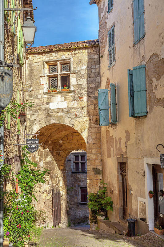 Landscape Art Print featuring the photograph The Porte de Rous in Cordes by W Chris Fooshee