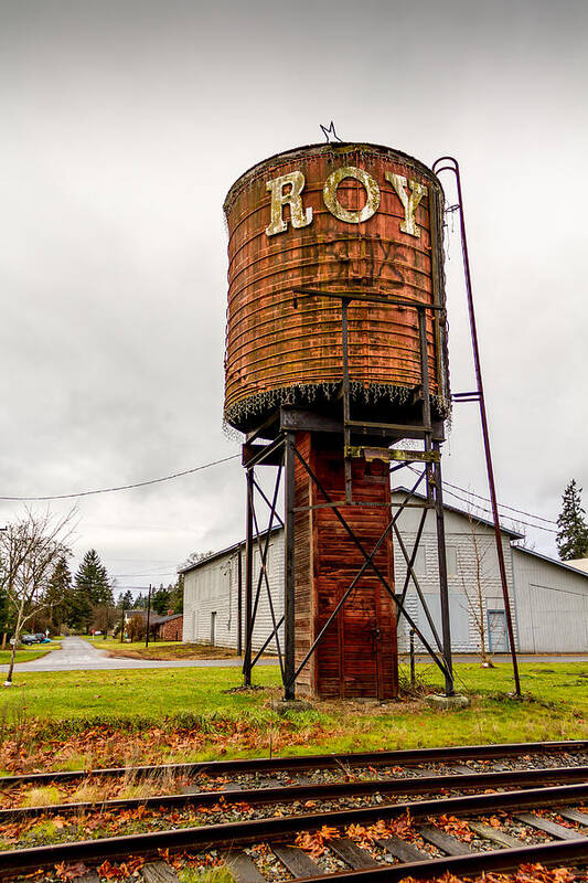 Roy Art Print featuring the photograph The Roy Water Tower by Rob Green