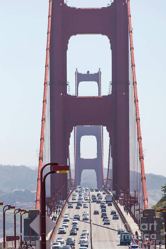 Wingsdomain Art Print featuring the photograph The San Francisco Golden Gate Bridge 5d2941 by San Francisco