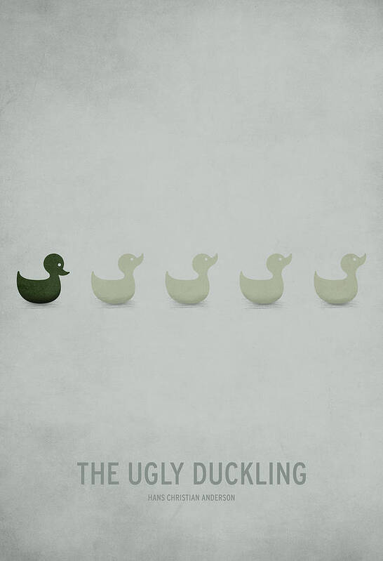 Stories Digital Art Art Print featuring the digital art The Ugly Duckling by Christian Jackson