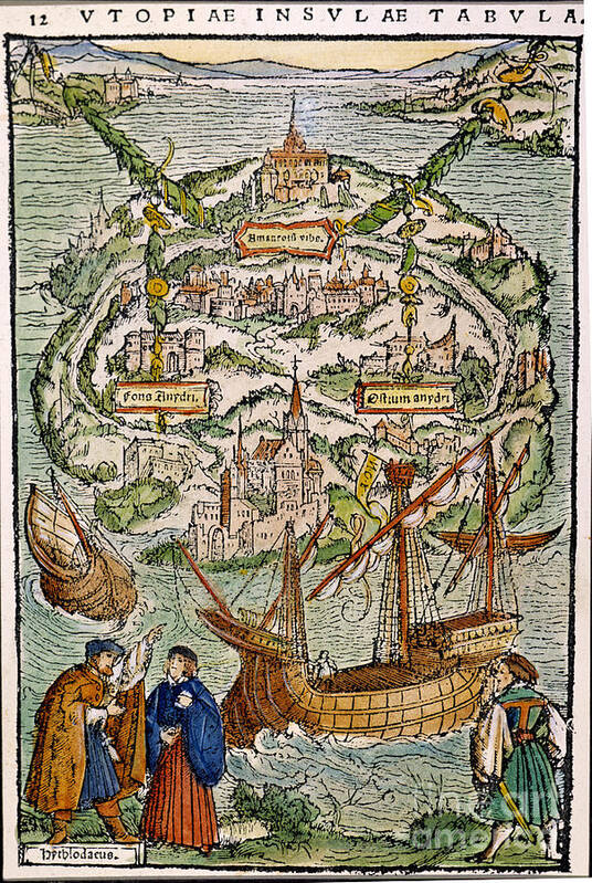 1518 Art Print featuring the photograph The View Of Utopia by Granger